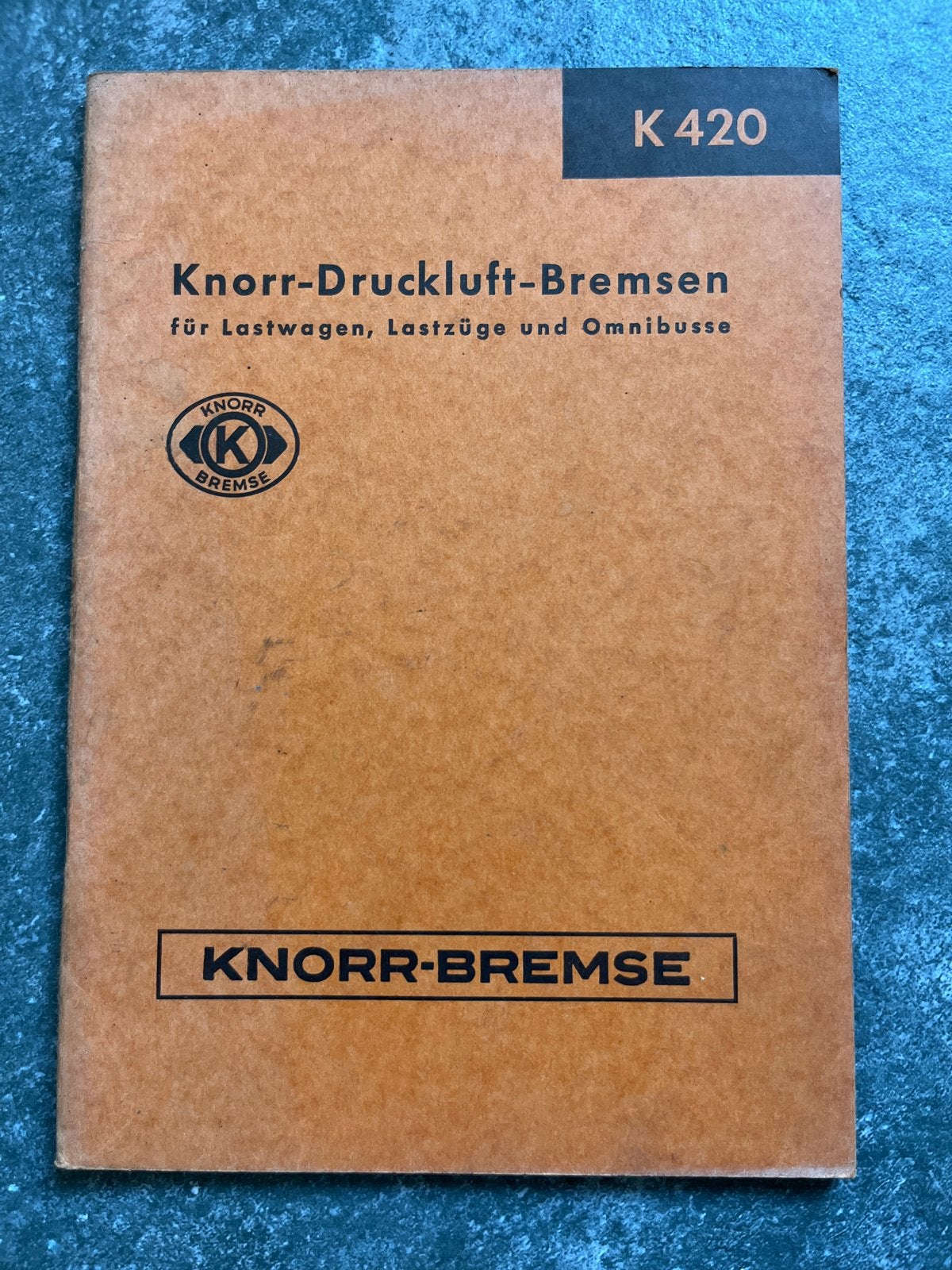Knorr-Bremse K 420 Instructieboekje Drukremmen (1955), Boeken, Techniek, Ophalen of Verzenden, Gelezen, Autotechniek
