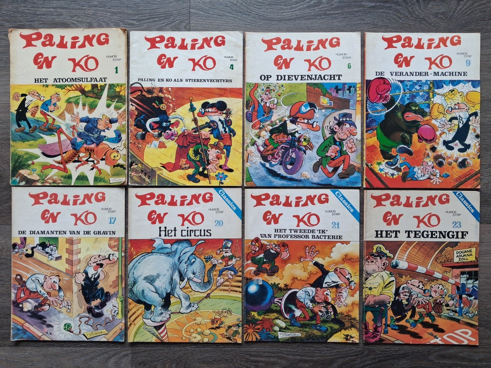 Paling en Ko 8x  |  Zie omschrijving €0,50, Gelezen, Complete serie of reeks, Ophalen of Verzenden, F.Ibanez