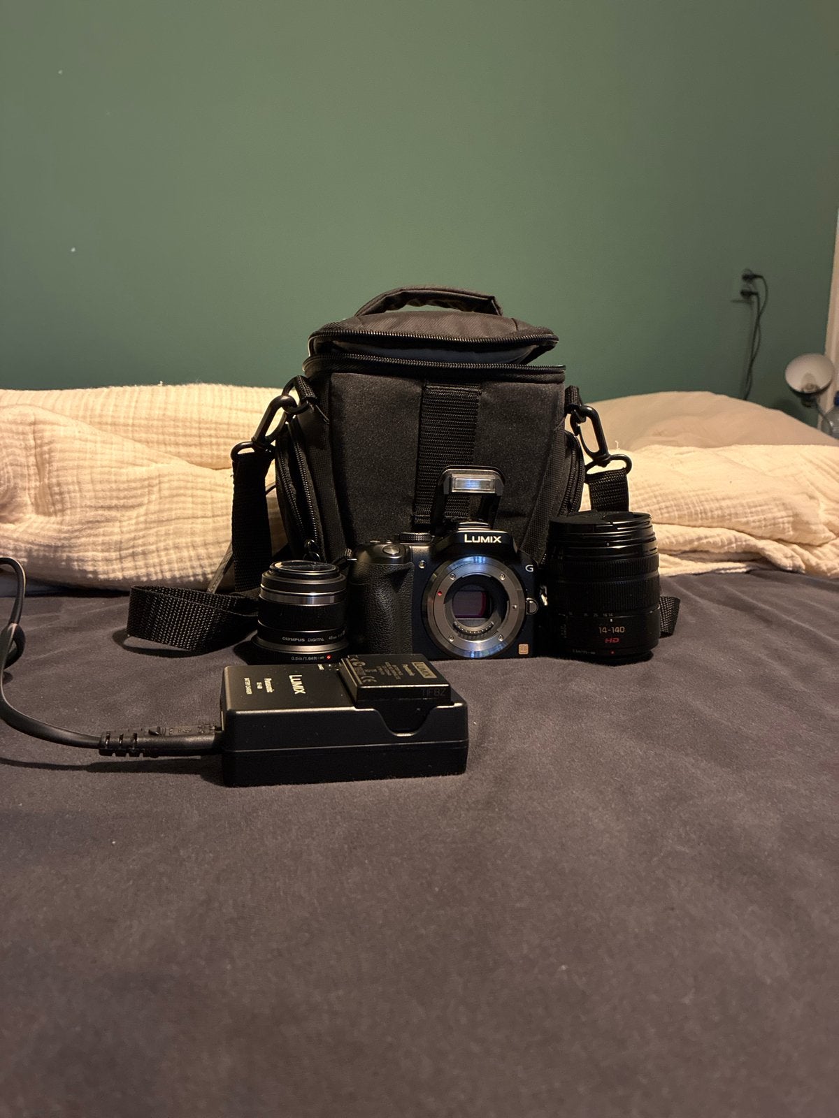 Splinternieuwe Panasonic Lumix G met 2 lenzen en tas, Panasonic, Nieuw, Ophalen of Verzenden, Accu