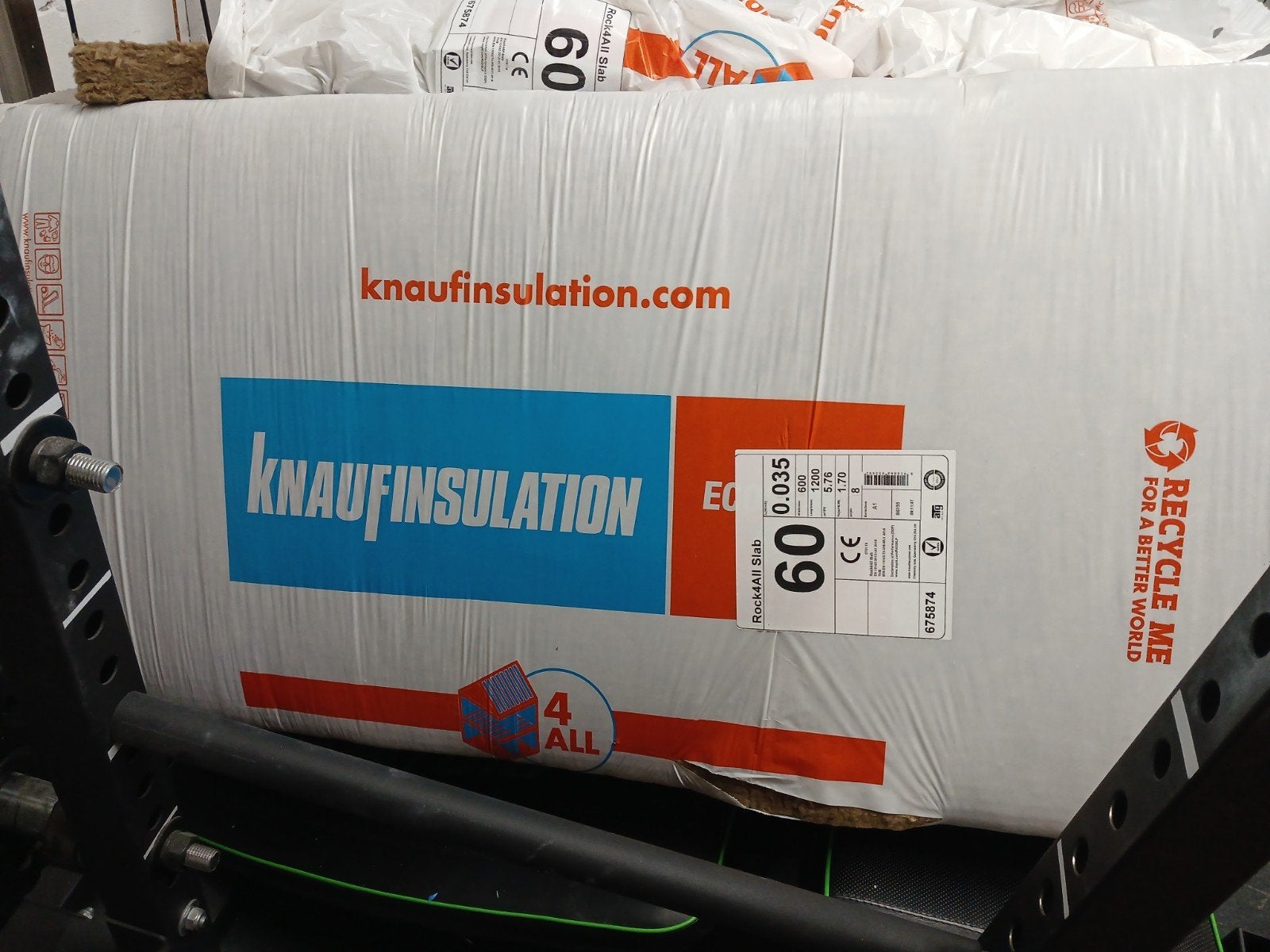 Steenwol platen - Knauf Insulation Rock4All Slab 60, Doe-het-zelf en Verbouw, Isolatie en Afdichting, Ophalen, 4 tot 8 cm, Nieuw
