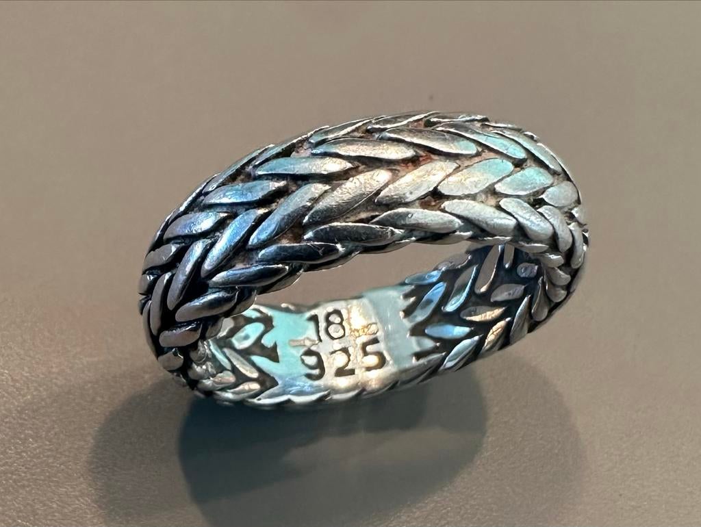 Buddha to Buddha ring 925 zilver maat 18 NU VOOR €60,-, 18 tot 19, Gebruikt, Ophalen of Verzenden, Dame of Heer