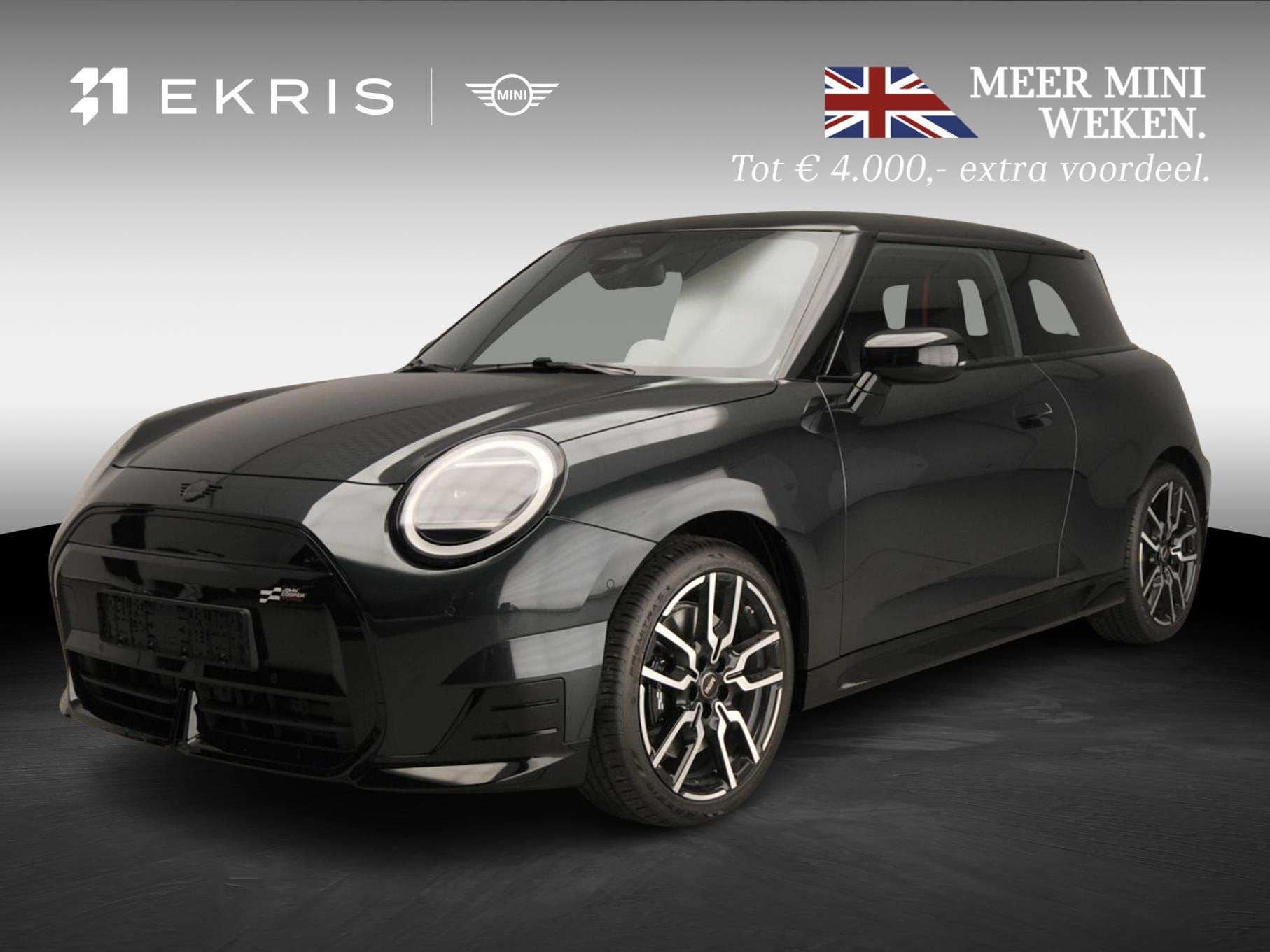 MINI 3-Deurs Cooper E John Cooper Works | Pakket M | Panoram, Auto's, Stof, 41 kWh, 4 stoelen, Nieuw