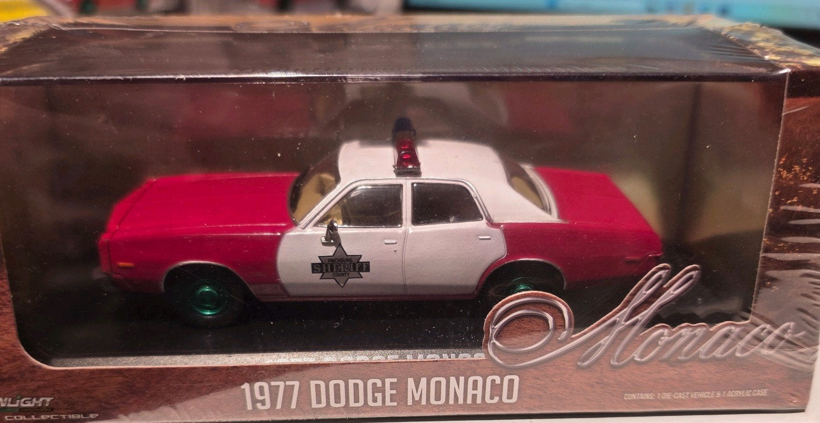 1977 Dodge Monaco Sheriff - Groenlicht Collectible, Overige merken, Nieuw, Ophalen of Verzenden, GreenLight Collectibles