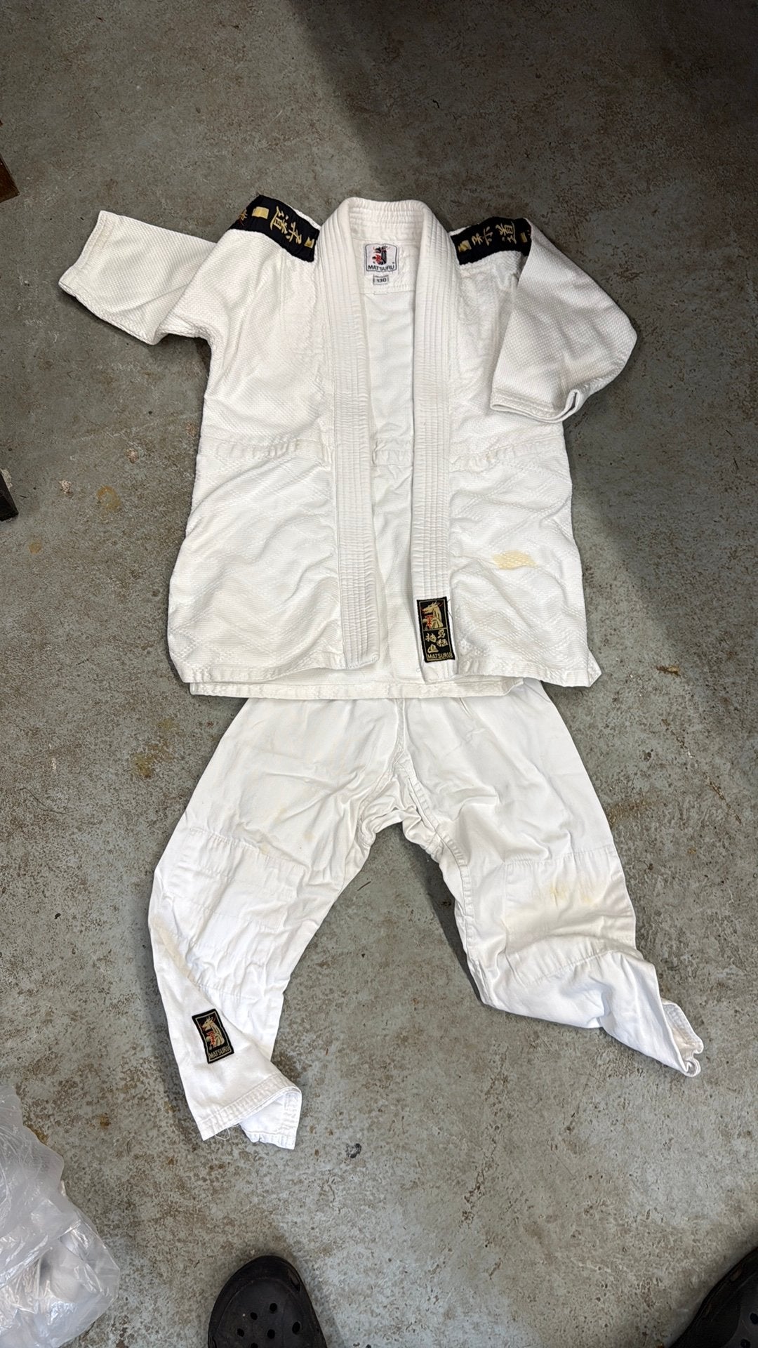 Judopak maat 130, Judo, Ophalen of Verzenden, Zo goed als nieuw, Vechtsportkleding