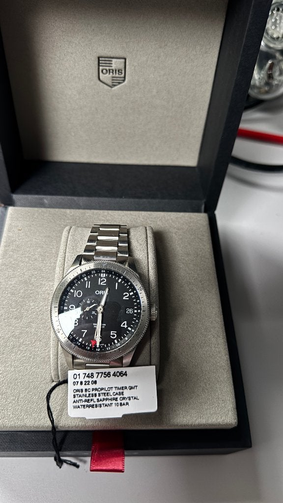 Oris Big Crown propilot gmt, Staal, Staal, Polshorloge, Zo goed als nieuw