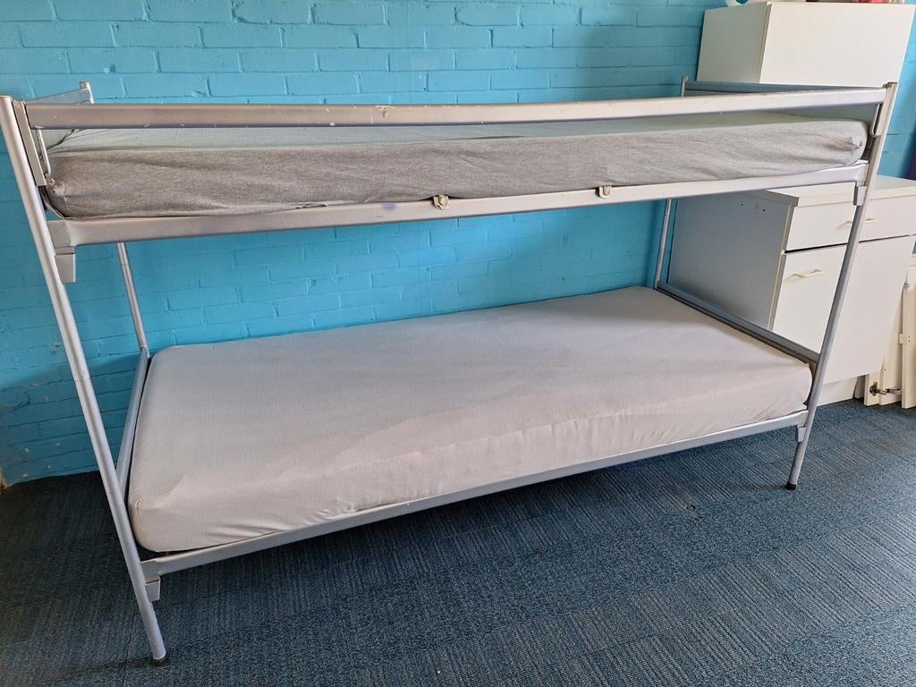 Stapelbed - met of zonder matrassen, Huis en Inrichting, Slaapkamer | Stapelbedden en Hoogslapers, Ophalen, Gebruikt, 90 cm, Tweepersoons