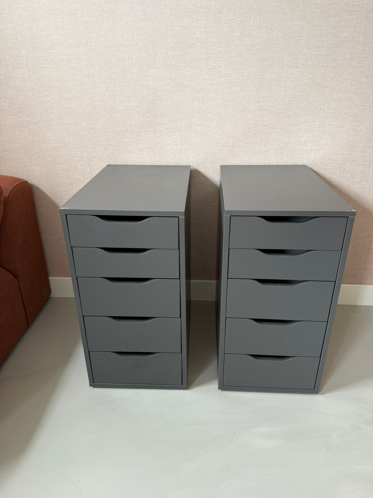 Alex ladekasten Ikea 2x, Ophalen, Minder dan 50 cm, 5 laden of meer, Minder dan 100 cm