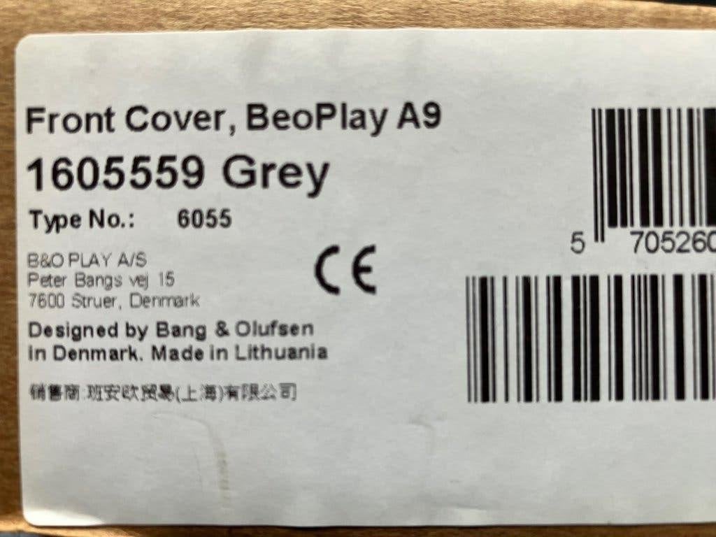 Fabric Cover Grey voor BeoSound/ Beoplay A9, 150 watt of meer, Vloerstaande luidspreker, Verzenden, Nieuw