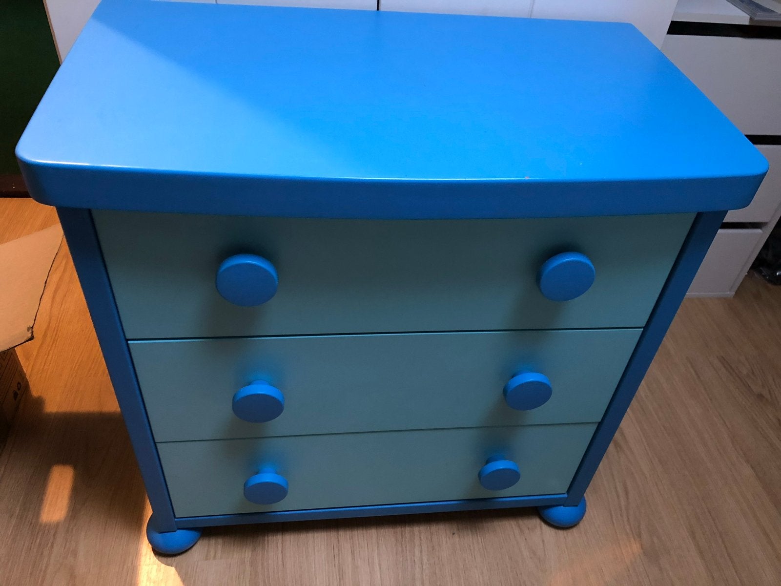 IKEA Mammut ladekast blauw, Gebruikt, Minder dan 50 cm, Ophalen, Minder dan 90 cm