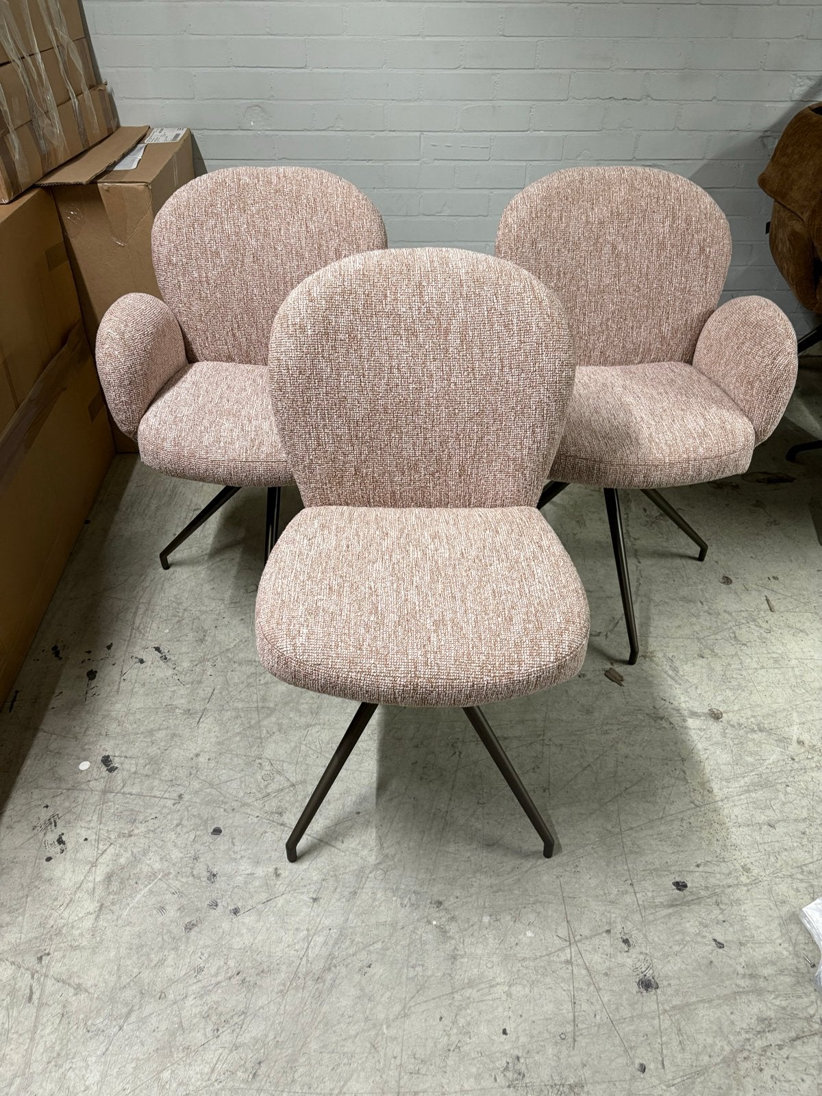 3 Gigi - Lodge Blossom eetkamerstoelen met draaiframe, Ophalen, Overige kleuren, Drie, Dyyk