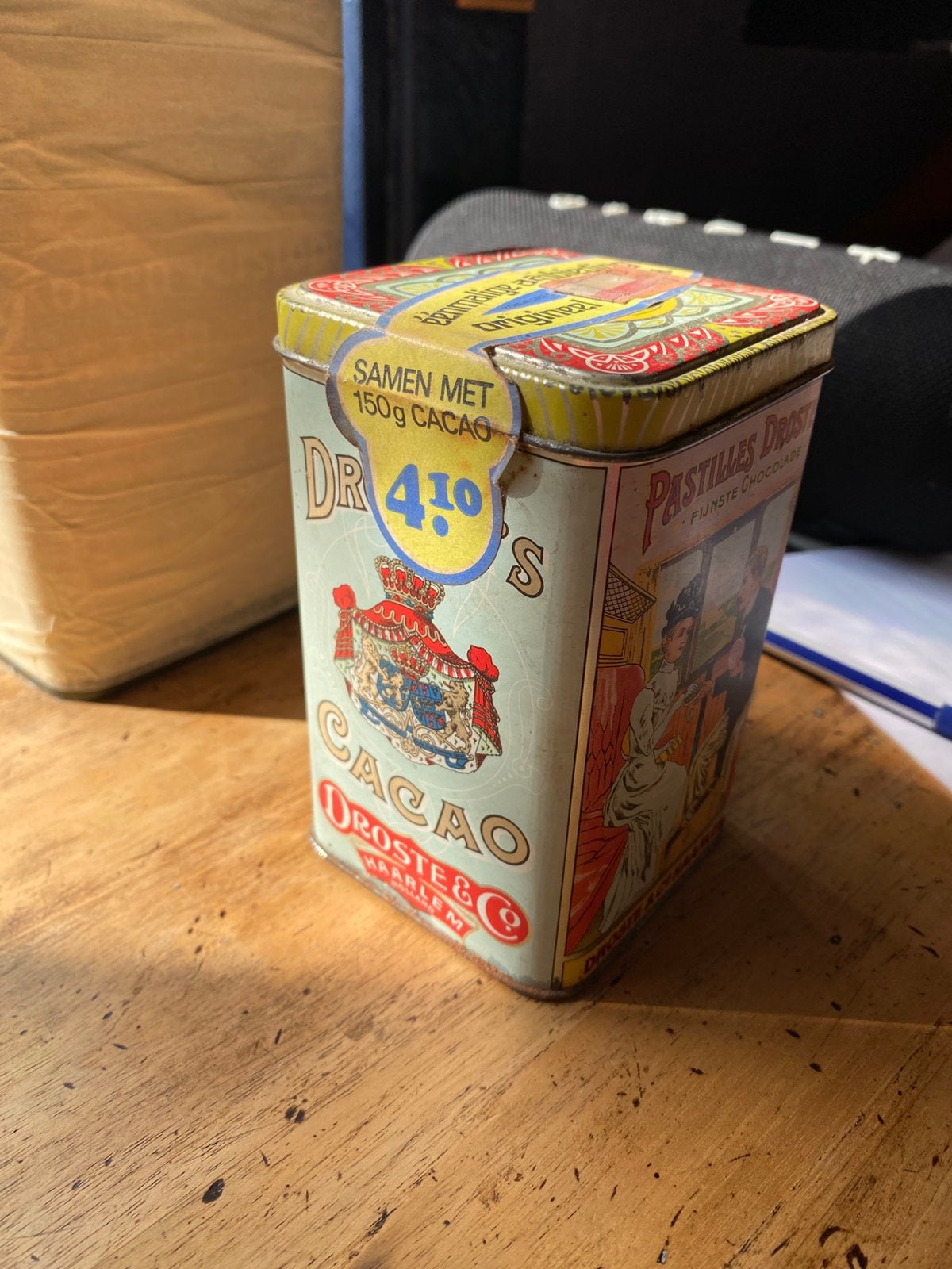 Droste Cacao doos 150gram (verzegeld), Verzamelen, Blikken, Ophalen of Verzenden, Nieuw, Overige, Droste