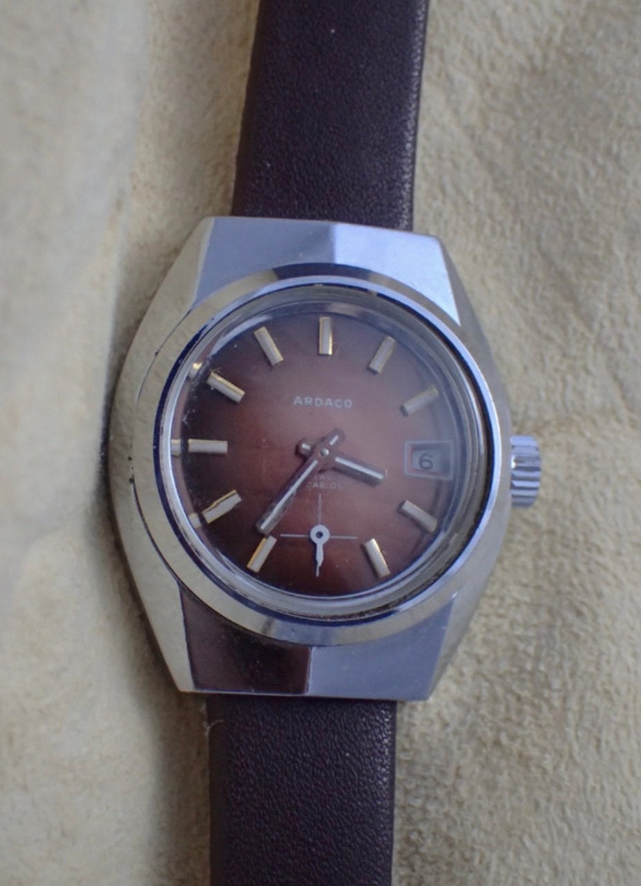 Ardaco mechanisch dames horloge, Overige merken, Staal, Met bandje, Polshorloge