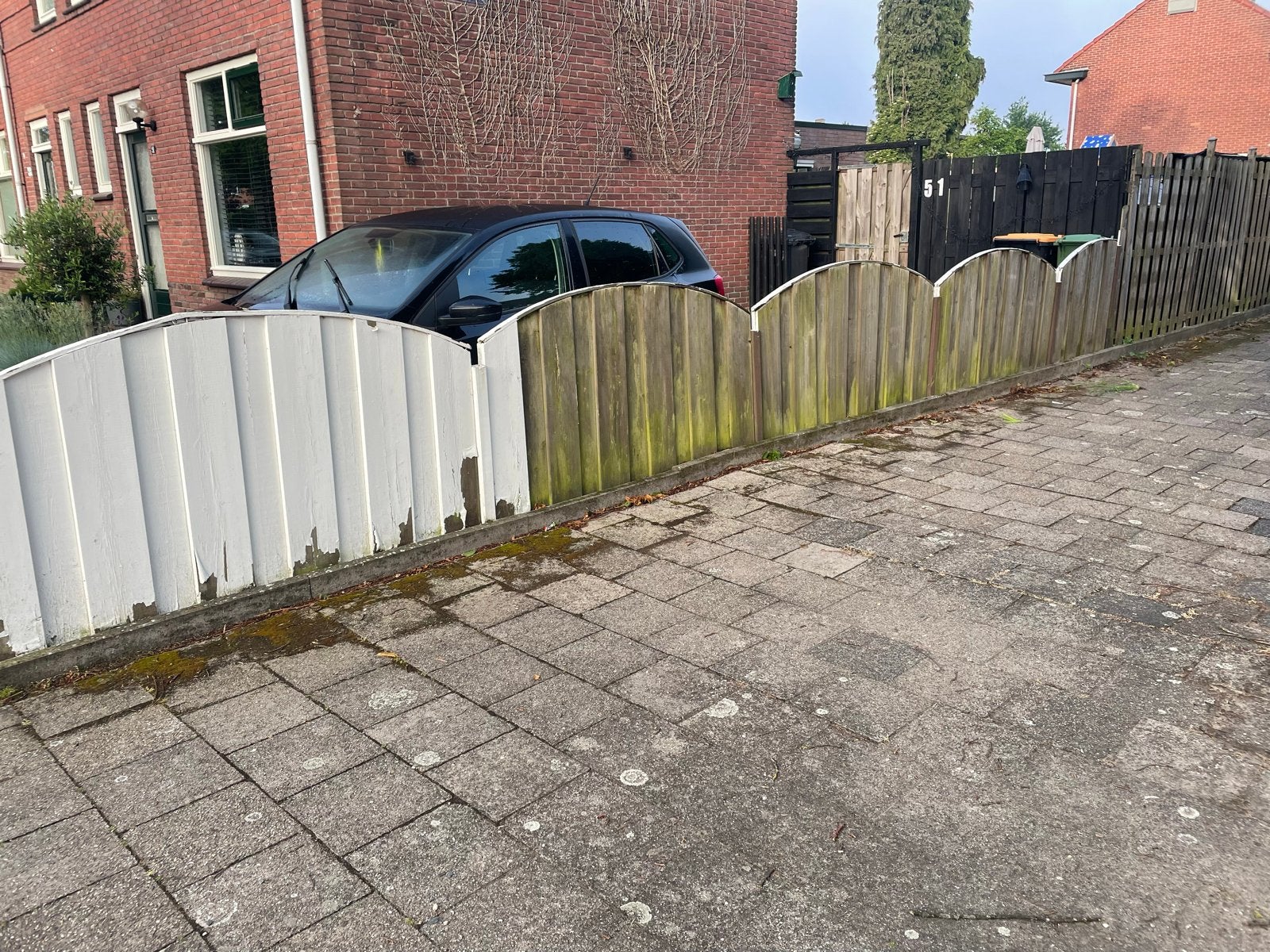 Gratis schutting of hout - zelf ophalen (ca. 7 meter), Tuin en Terras, Schuttingen, Ophalen, 6 meter of meer, Hout, 1 tot 2 meter