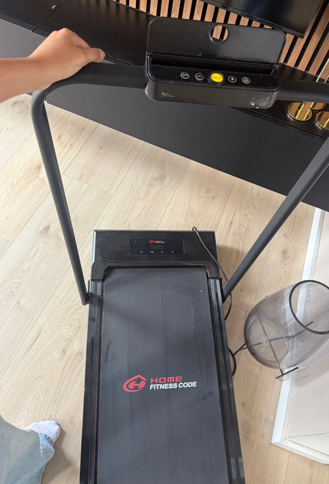 Opvouwbare loopband met helling - bijna niet gebruikt, Ophalen, Gebruikt, Metaal, Loopband