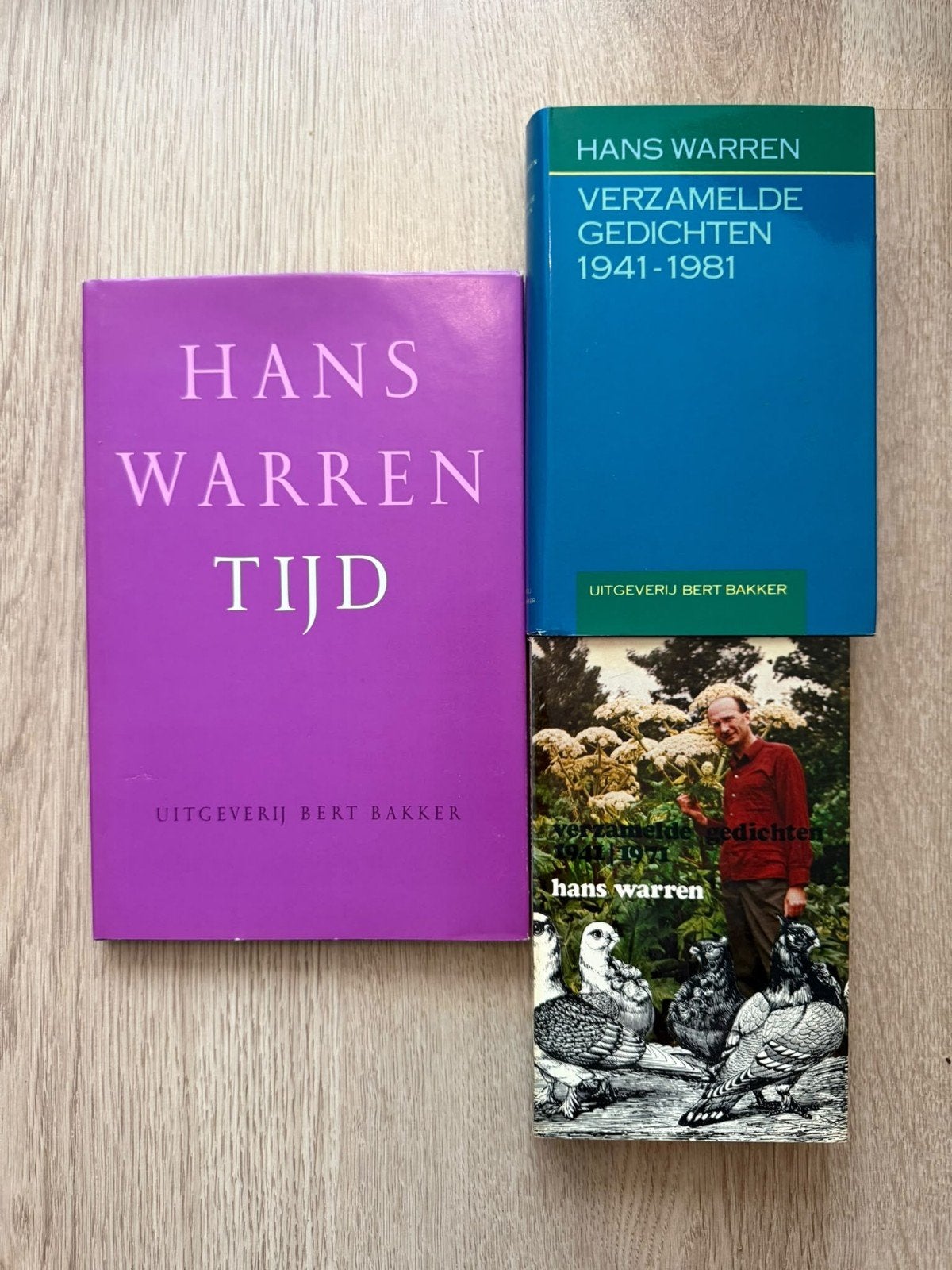 Mooie set dichtbundels Hans Warren – Uitgeverij Bert Bakker, Ophalen of Verzenden, Gelezen