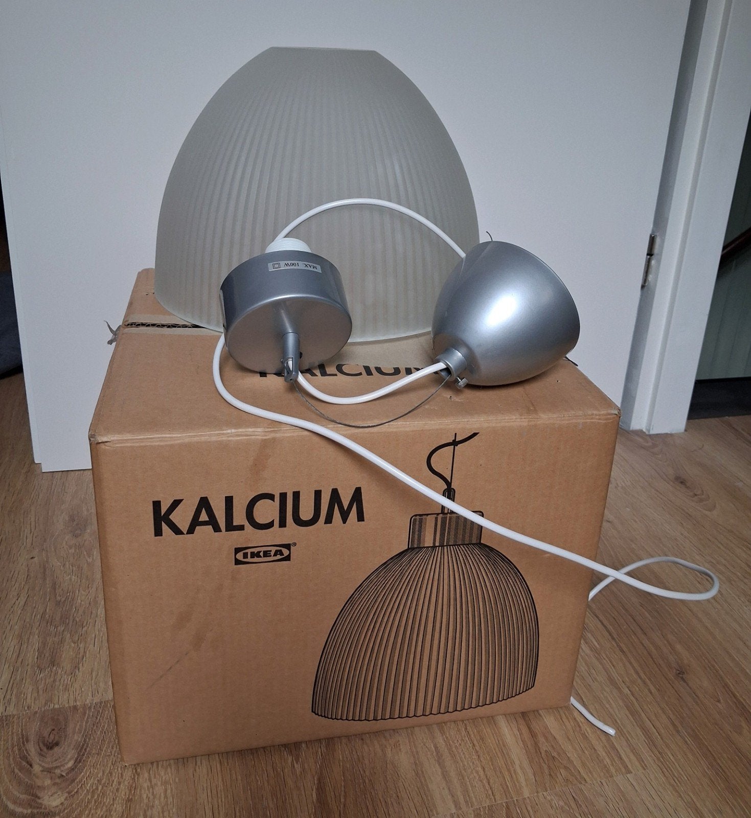 IKEA Kalcium Plafondlamp - Frosted Glas, Ophalen, Modern, Scandinavisch, Nieuw, E27 (groot)