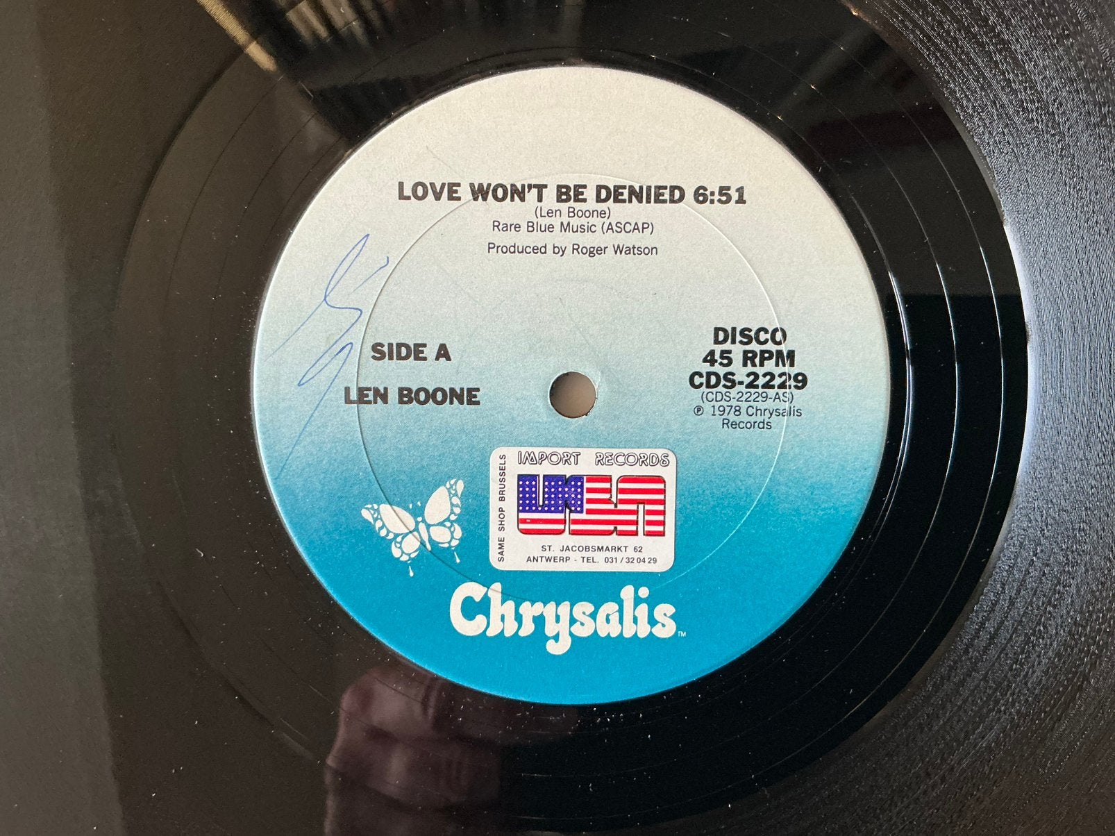 Len Boone – Love Won't Be Denied 12” disco funk soul, Ophalen of Verzenden, Zo goed als nieuw