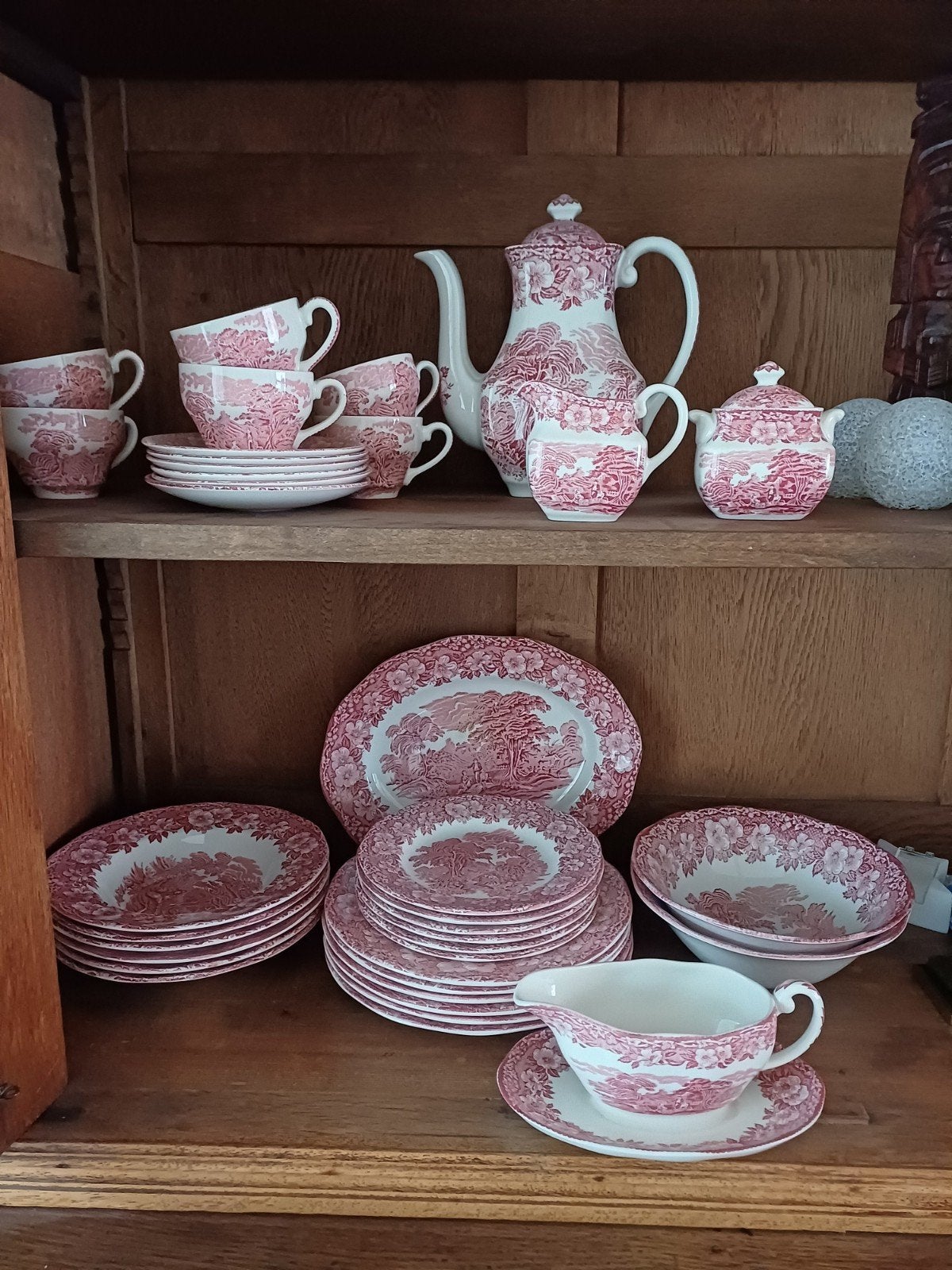 Uitgebreid Wedgwood Woodland servies - rood/wit, Ophalen of Verzenden