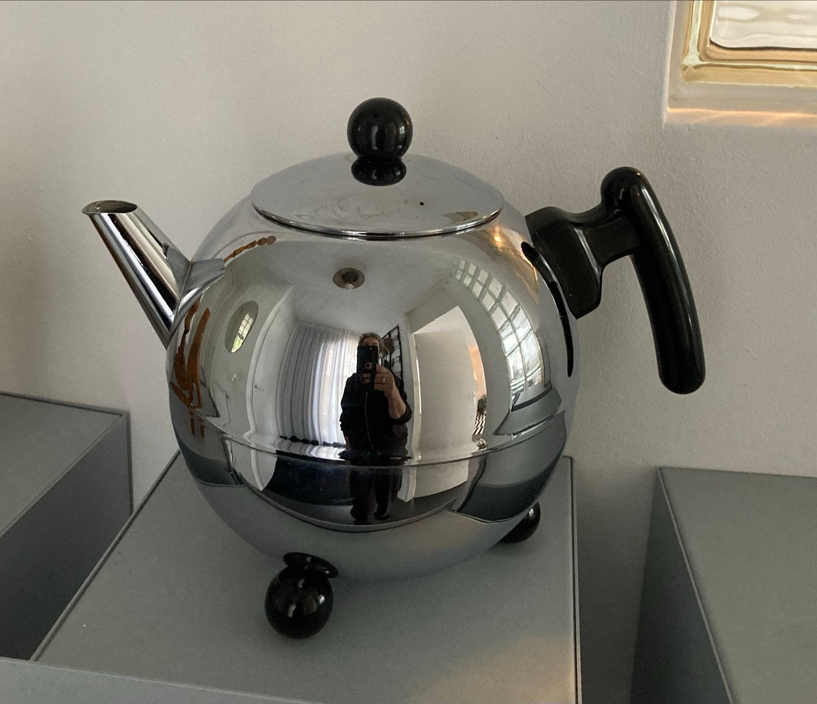 Bredemeijer dubbelwandige theepot 1,6 liter, Theepot/fluitketel, Bredemeijer, Zilver, Ophalen of Verzenden