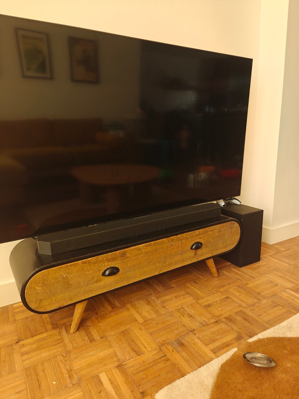 Vintage Retro TV Meubel, Ophalen, Gebruikt, 100 tot 150 cm, Minder dan 100 cm