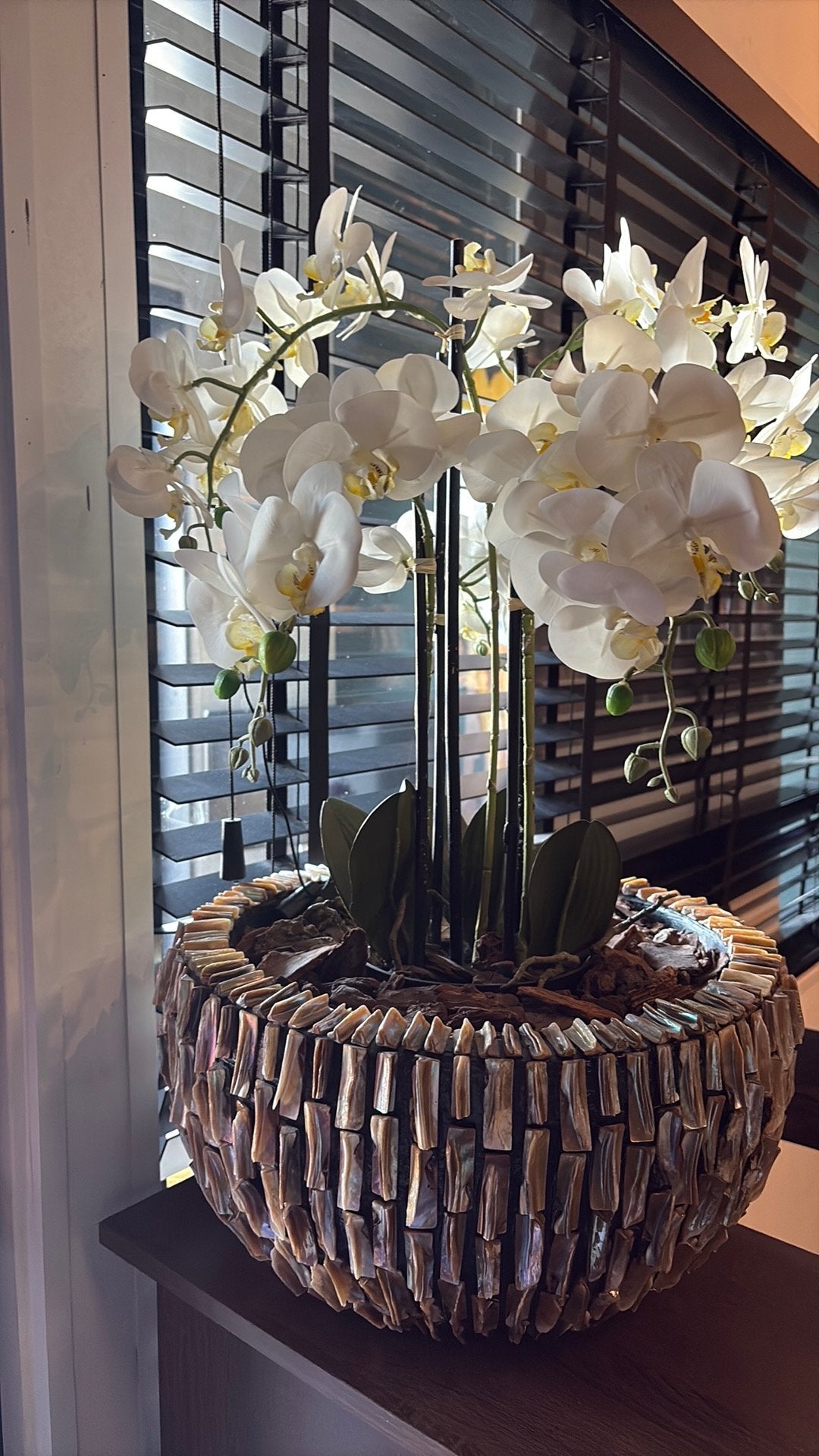 Schelpen vaas met grootte Orchidee, Ophalen, Zo goed als nieuw