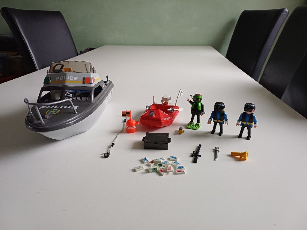 Playmobil Politieboot - 4429, Kinderen en Baby's, Ophalen of Verzenden, Gebruikt