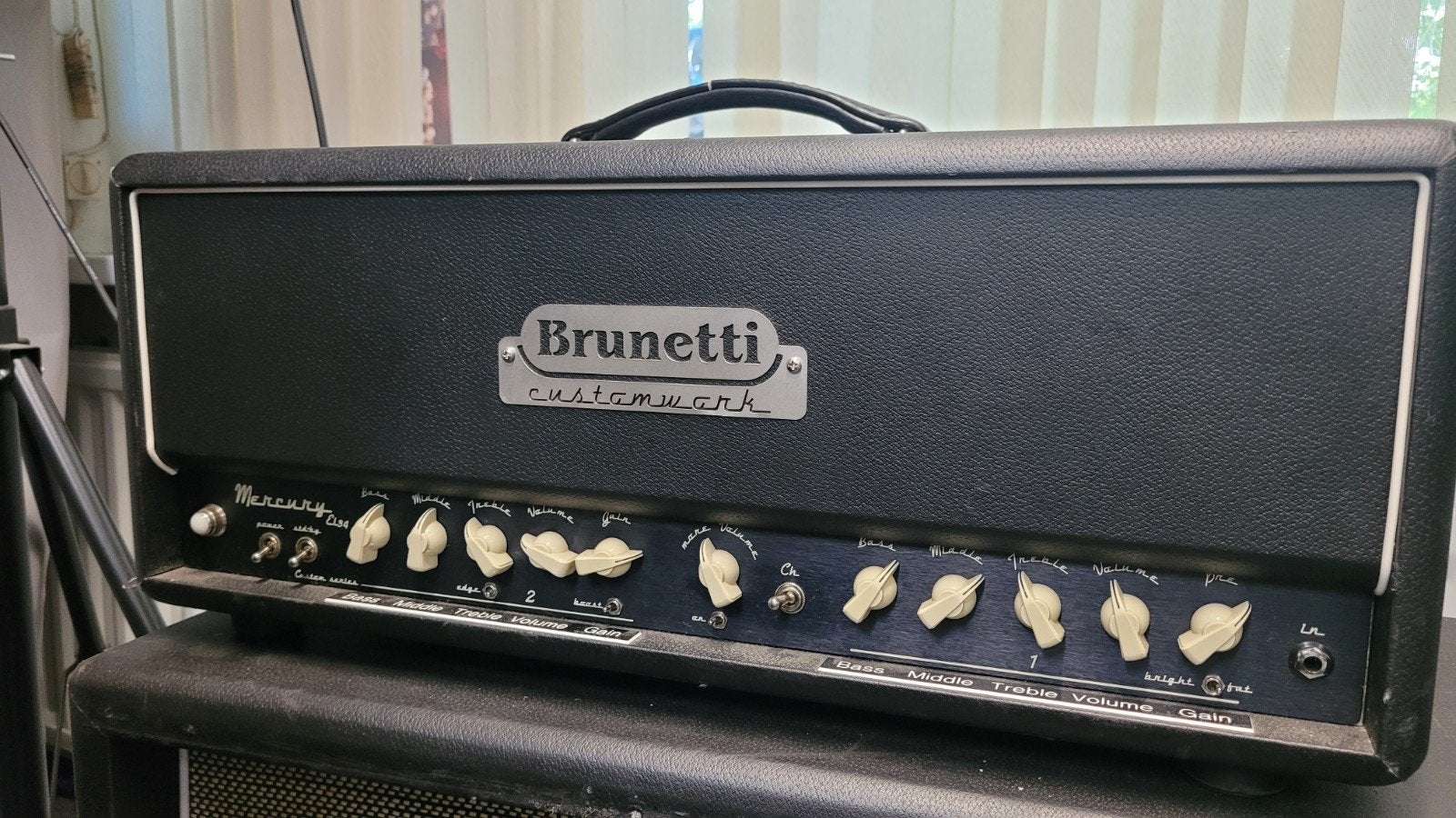 Brunetti Mercury el34 50W Gitaarversterker Top, Ophalen, Gebruikt, Gitaar, 50 tot 100 watt