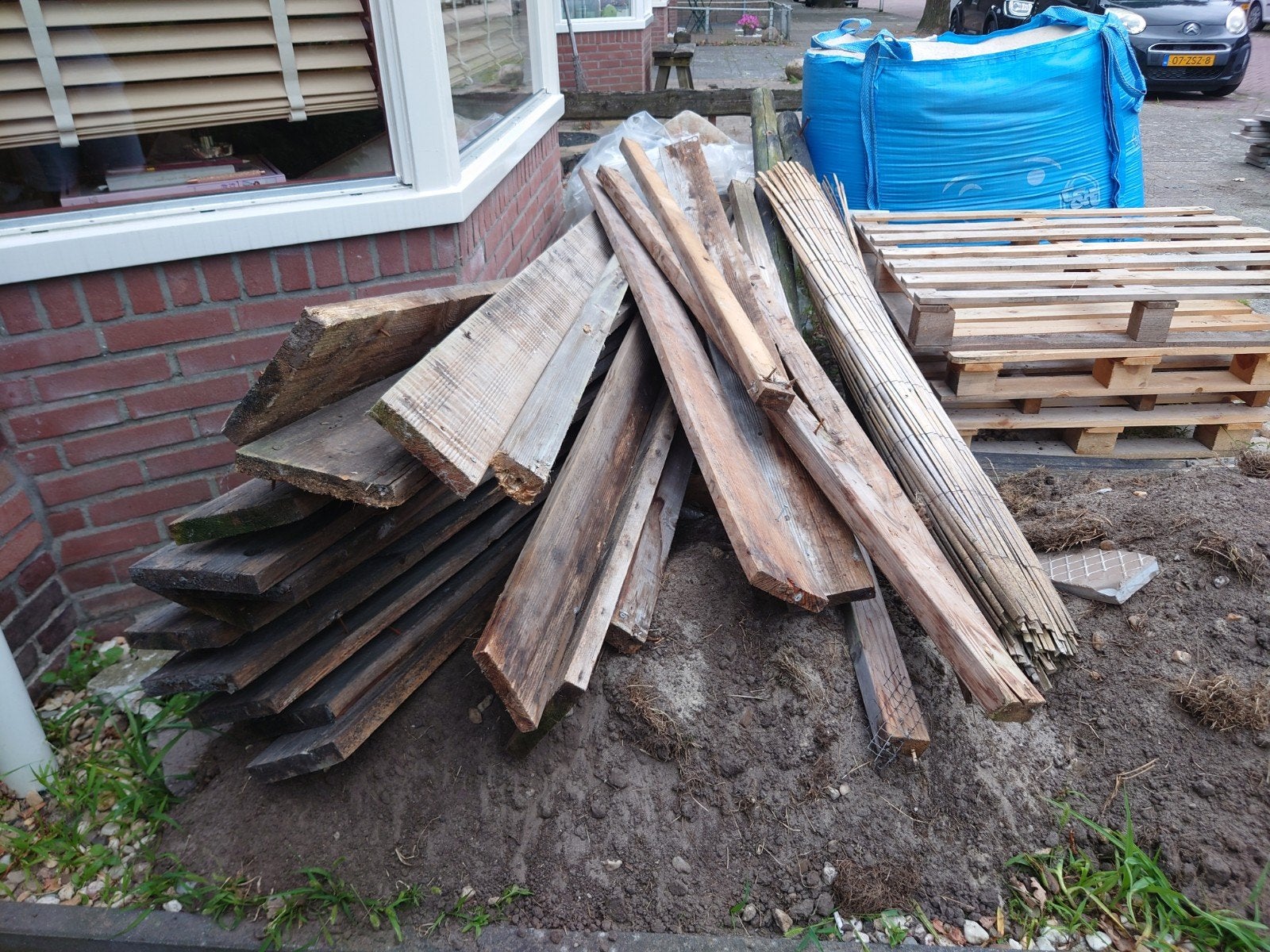 Sloophout, balken, palen, planken, Ophalen, Gebruikt, Balk, Overige houtsoorten