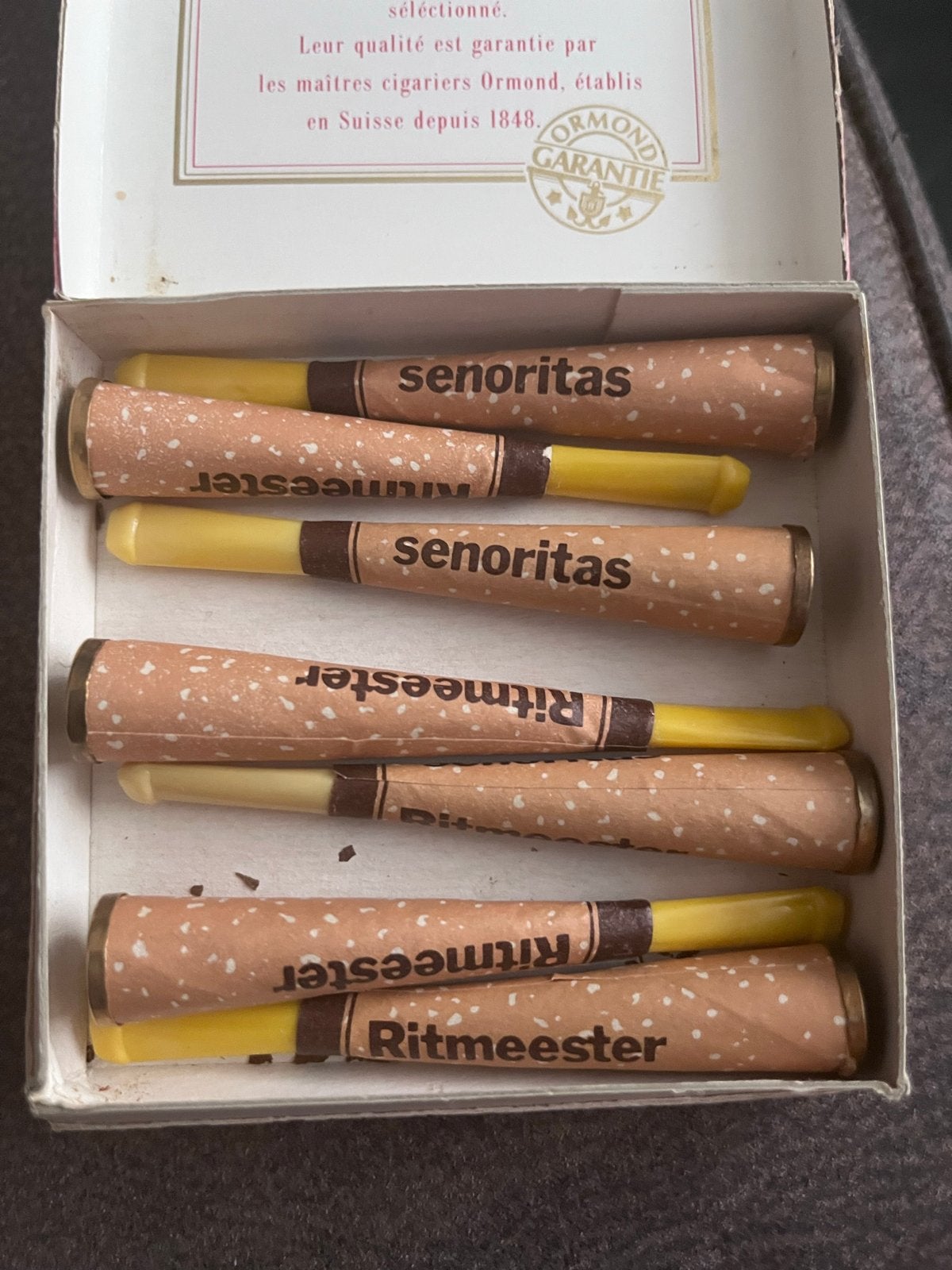 Vintage Ritmeester Senoritas Sigarenpijpjes in Doos, Ophalen of Verzenden, Nieuw, Overige typen