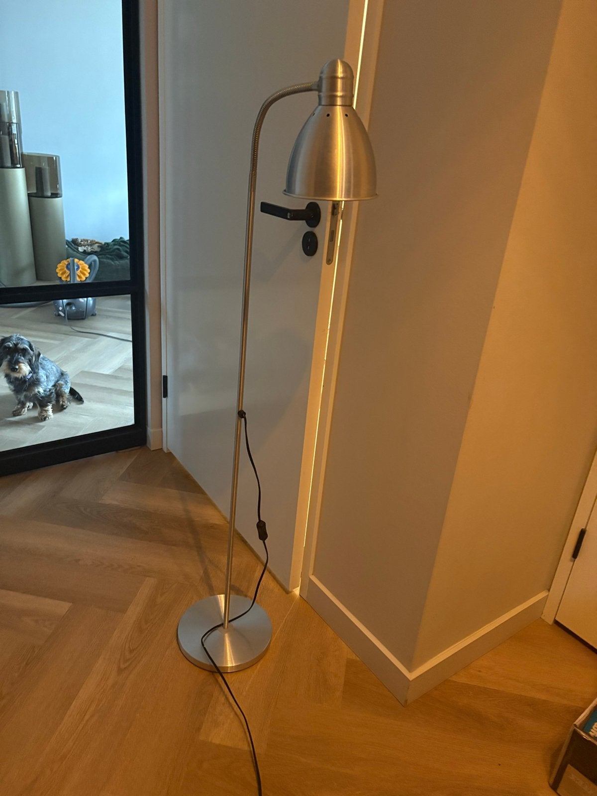 IKEA Lersta Vloerlamp - Aluminium, verstelbaar, Ophalen, Gebruikt, Metaal, 100 tot 150 cm