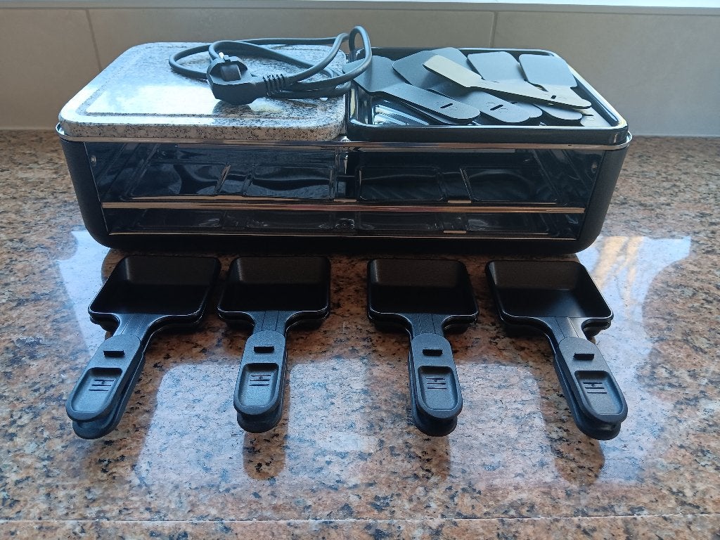 z.g.a.n Severin SteenGrill combi Gourmetstel, Ophalen, Zo goed als nieuw, 8 personen of meer