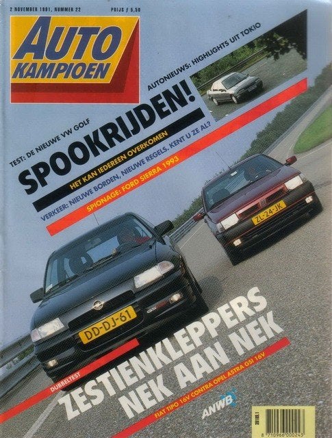 Autokampioen 22 1991 : Fiat Tipo 16V - Opel Astra GSI - Ford, Ophalen of Verzenden, Gelezen, Algemeen