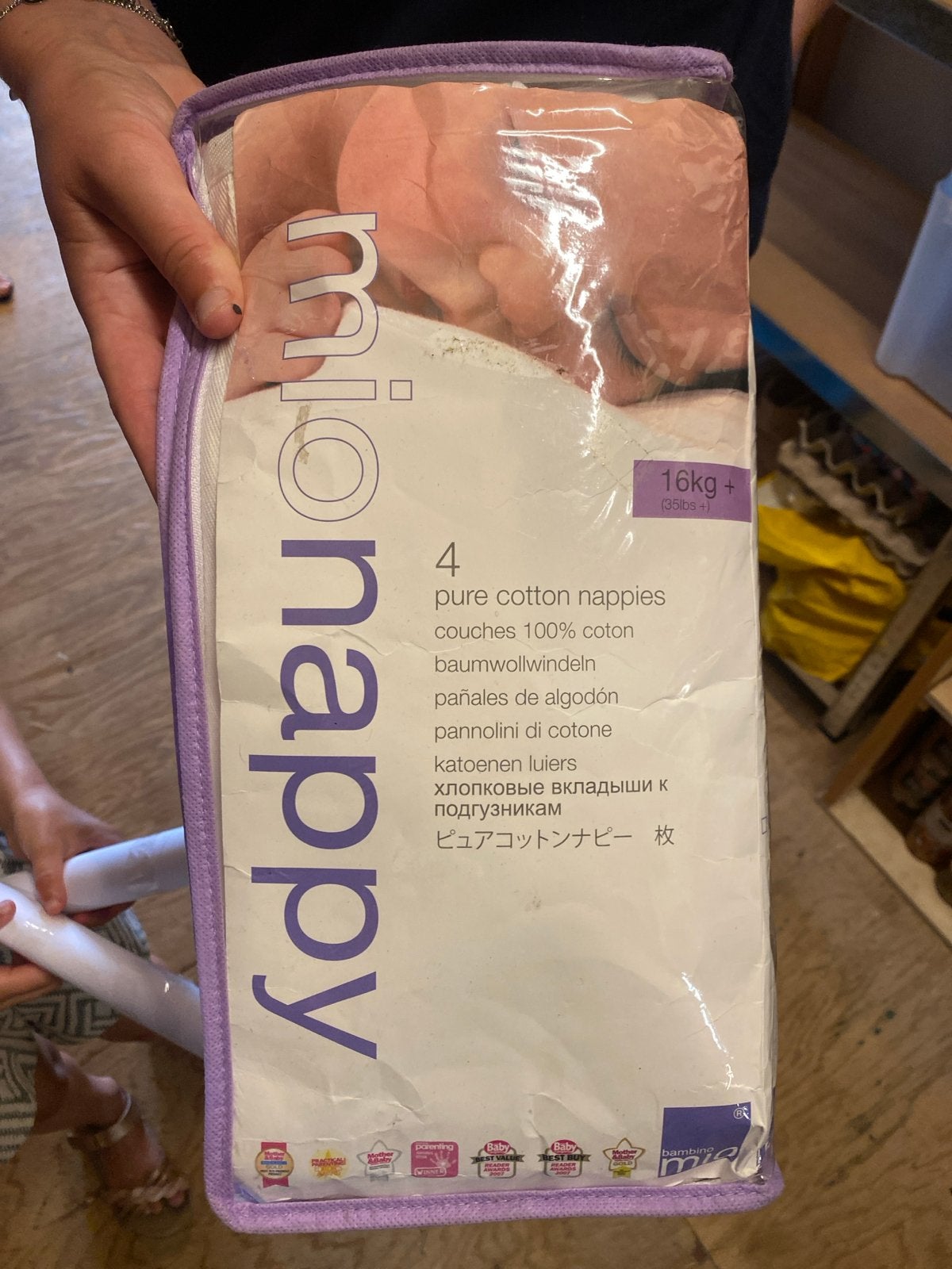 Mionappy Katoenen Luiers - 4 Stuks (16kg+), Ophalen, Nieuw