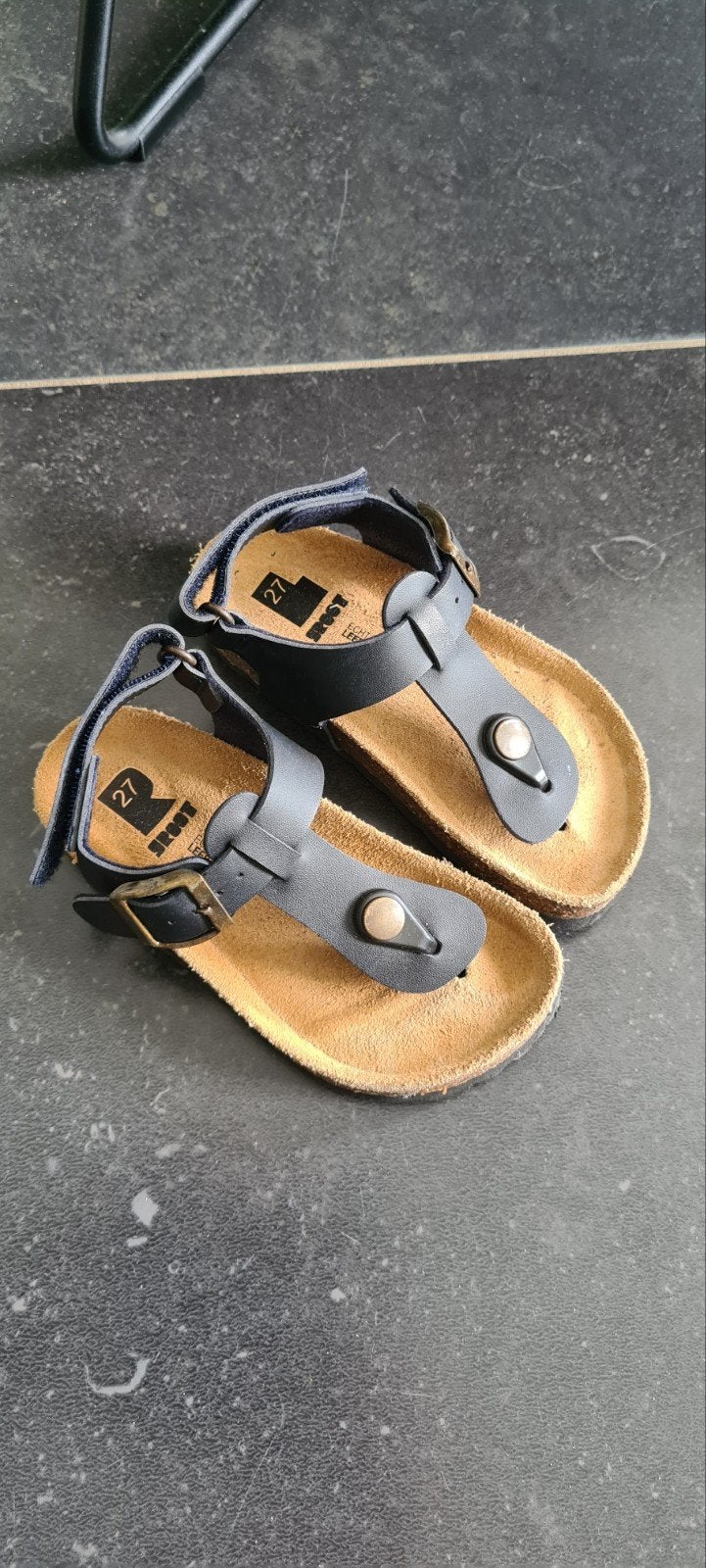 Leren sandalen maat 27, Sandalen, Zwart, Nieuw, Ophalen of Verzenden
