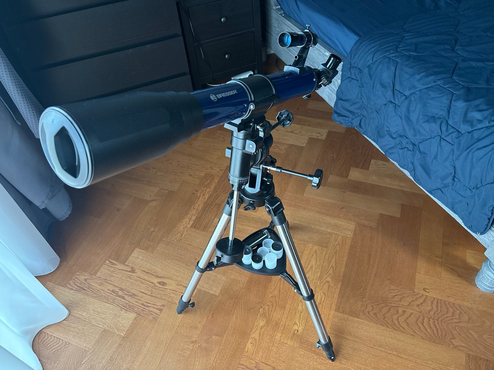 Bresser Jupiter 70/700 Telescoop met Statief, Ophalen, Gebruikt, Lenzentelescoop (refractor), Met statief