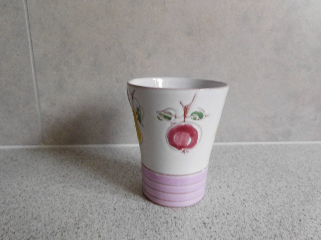 Kopje Fruitdecor Handmade Kers en Peer, Overige merken, Keramiek, Ophalen of Verzenden, Zo goed als nieuw