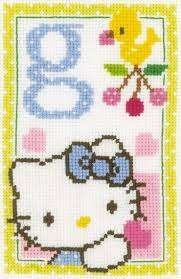 Borduurpakket Hello kitty letter G pn0149531, Hobby en Vrije tijd, Geen, Geen, Nieuw, Ophalen of Verzenden