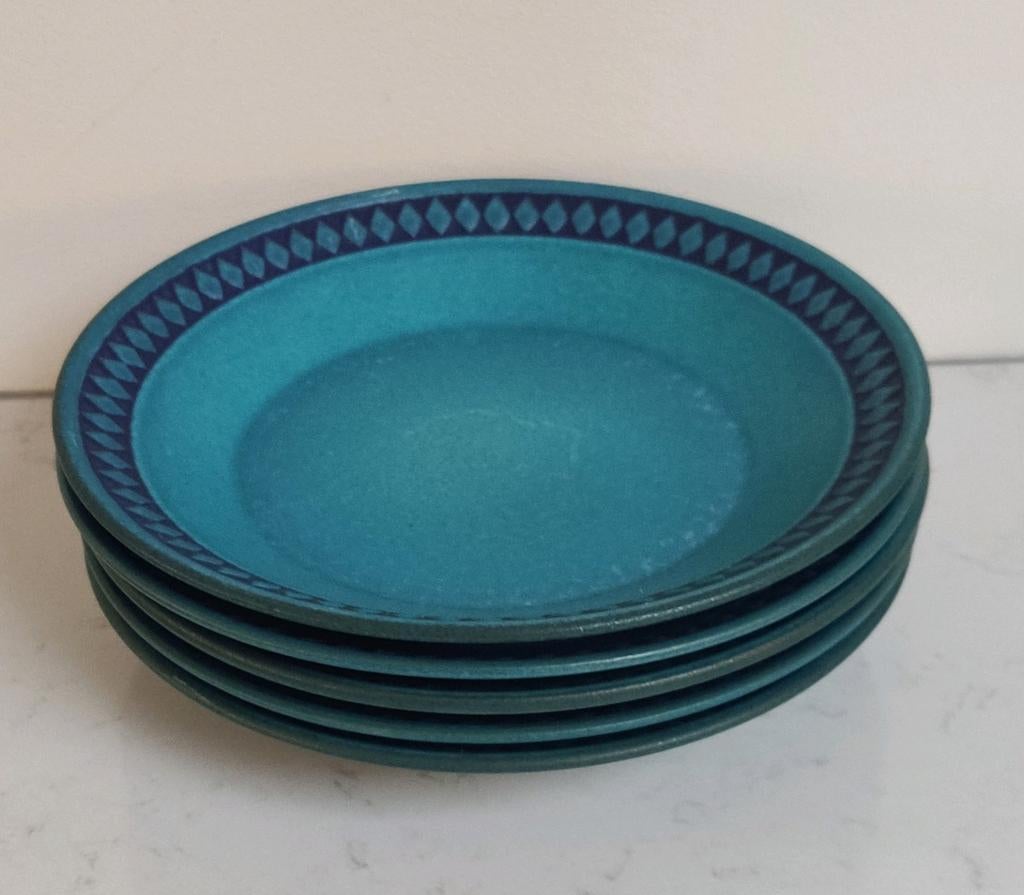 Vintage soepborden, diepe borden (5 st), Ceramano, W Germany, Huis en Inrichting, Keuken | Servies, Overige typen, Ophalen of Verzenden