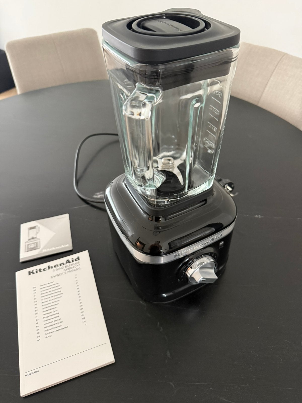 Nieuw! Kitchen Aid stand blender 1,4 Liter Artisan Onyx, Ophalen, Nieuw, Blender