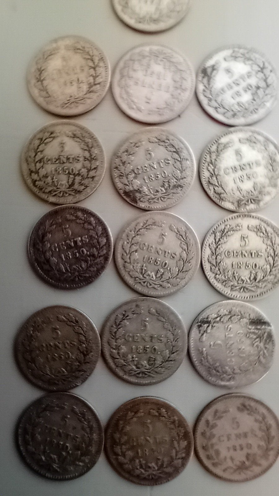 zilveren 5 cent munten diversen jaartallen, Ophalen of Verzenden, 5 cent, Zilver