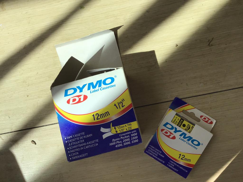 Dymo D1  letter  tape  12 mm, Ophalen of Verzenden, Nieuw, Overige typen