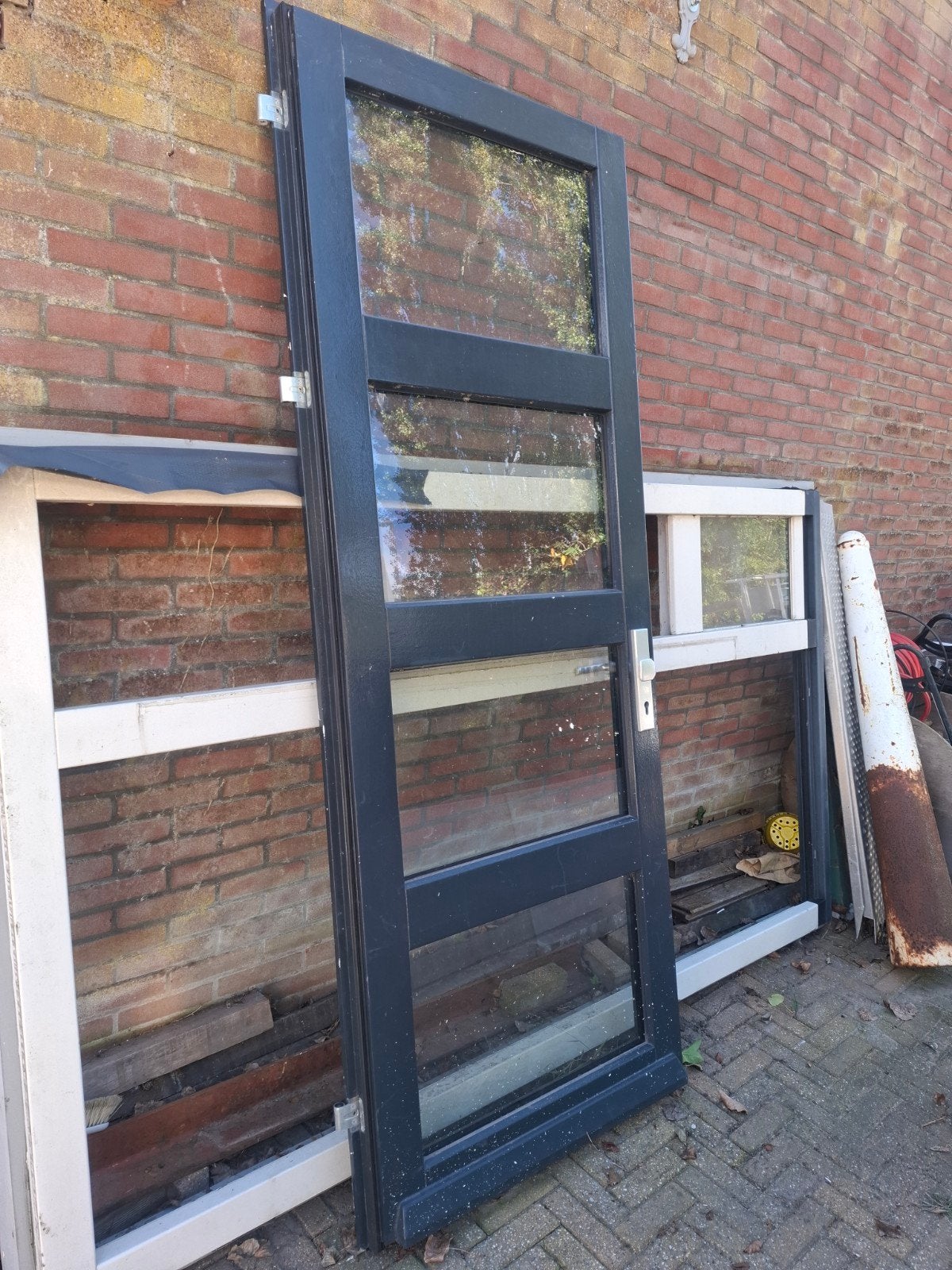 Voordeur inclusief kozijn, Deurkozijn, Zo goed als nieuw, 225 cm of meer, Hout