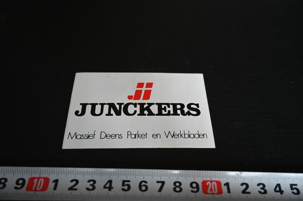 sticker JUNCKERS Massief Deens Parket en Werkbladen, Ophalen, Zo goed als nieuw, Sticker