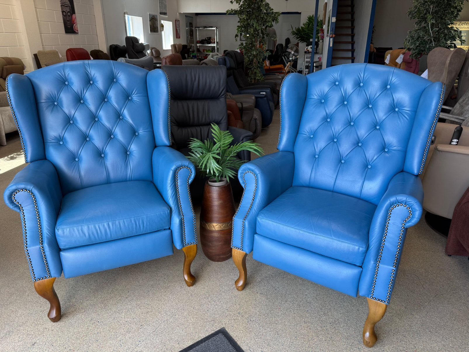 Chesterfield relaxfauteuils relax stoel verstelbaar, Ophalen of Verzenden, Zo goed als nieuw, Leer, Ruim 100 modellen in alle kleuren en maten