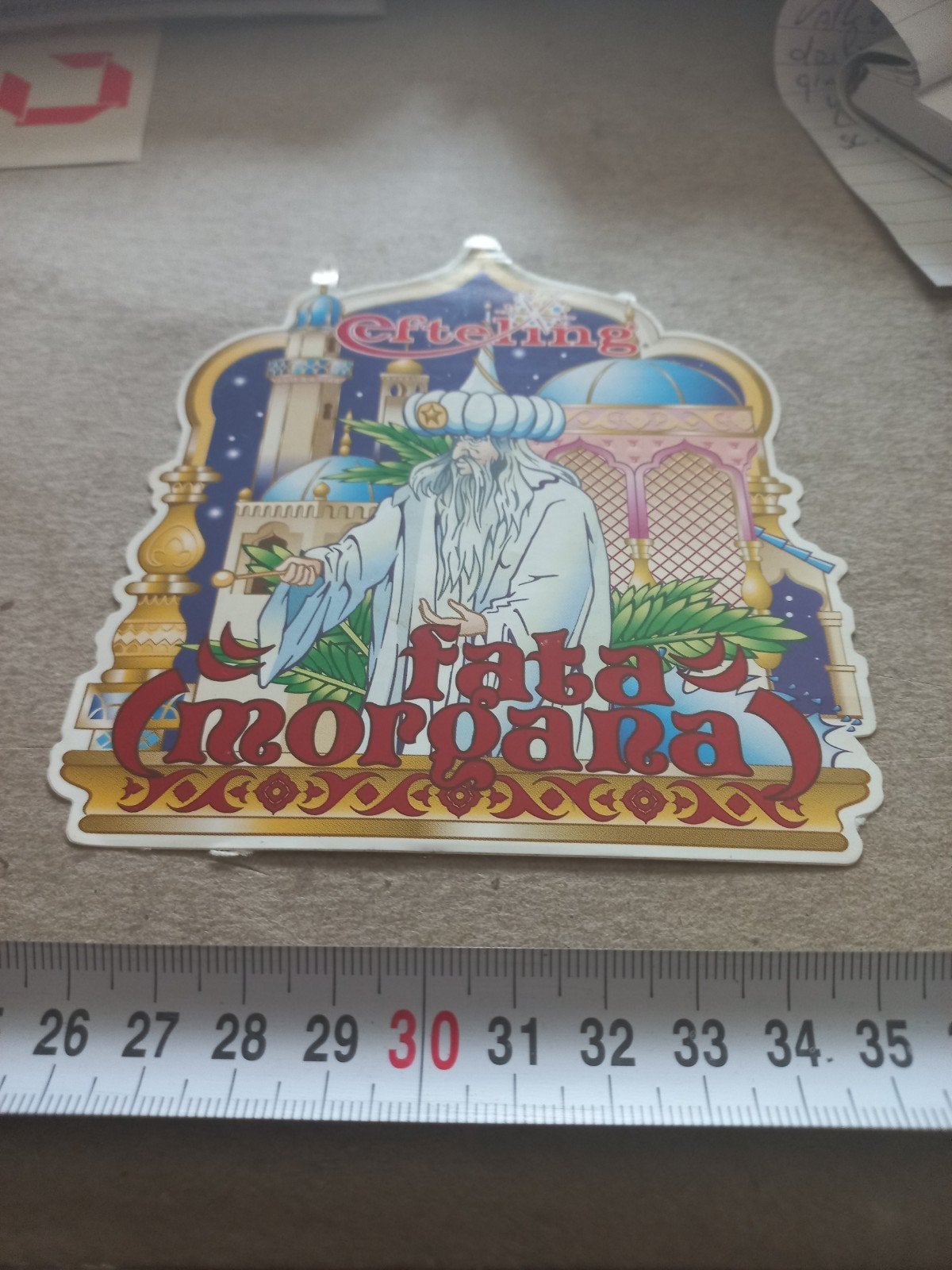 Efteling Fata Morgana Sticker/Magneet (Vintage), Ophalen of Verzenden, Gebruikt, Overige typen