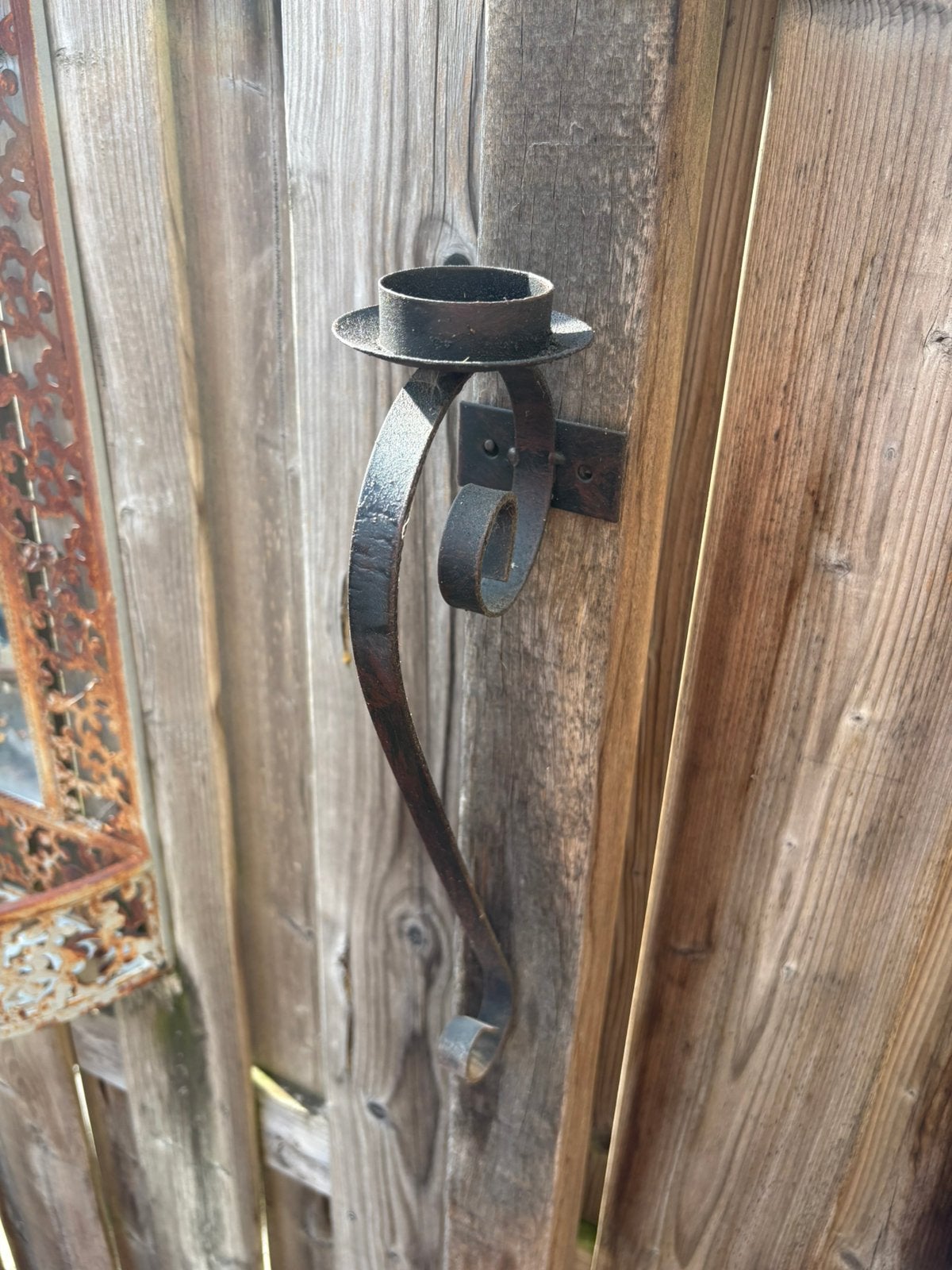 Leuke kandelaars voor in de tuin, Gebruikt, Zwart, Ophalen of Verzenden, Metaal