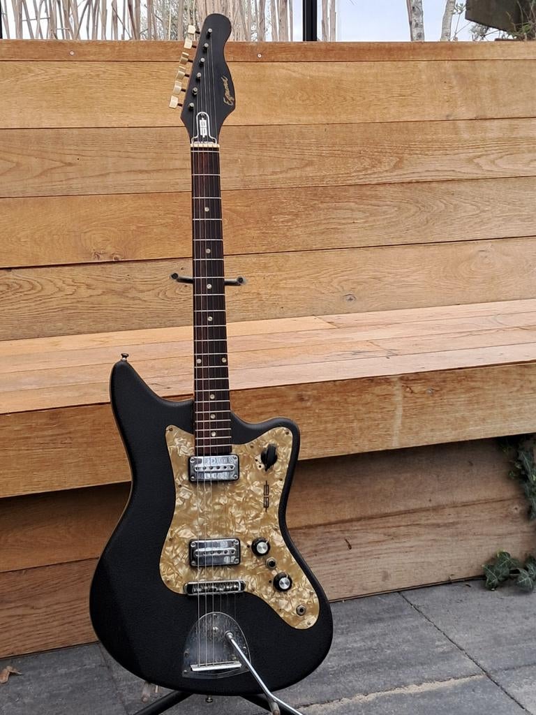 Egmond gitaar vinyl covered, Ophalen of Verzenden, Gebruikt, Solid body