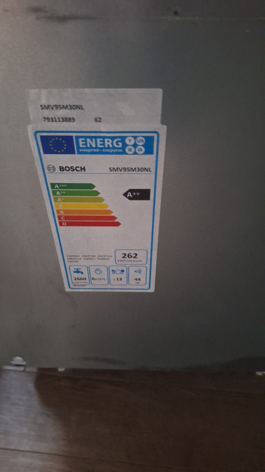 Bosch Volledig Geïntegreerde Vaatwasser A++, Gebruikt, Energieklasse A of zuiniger, 60 cm of meer, Ophalen of Verzenden