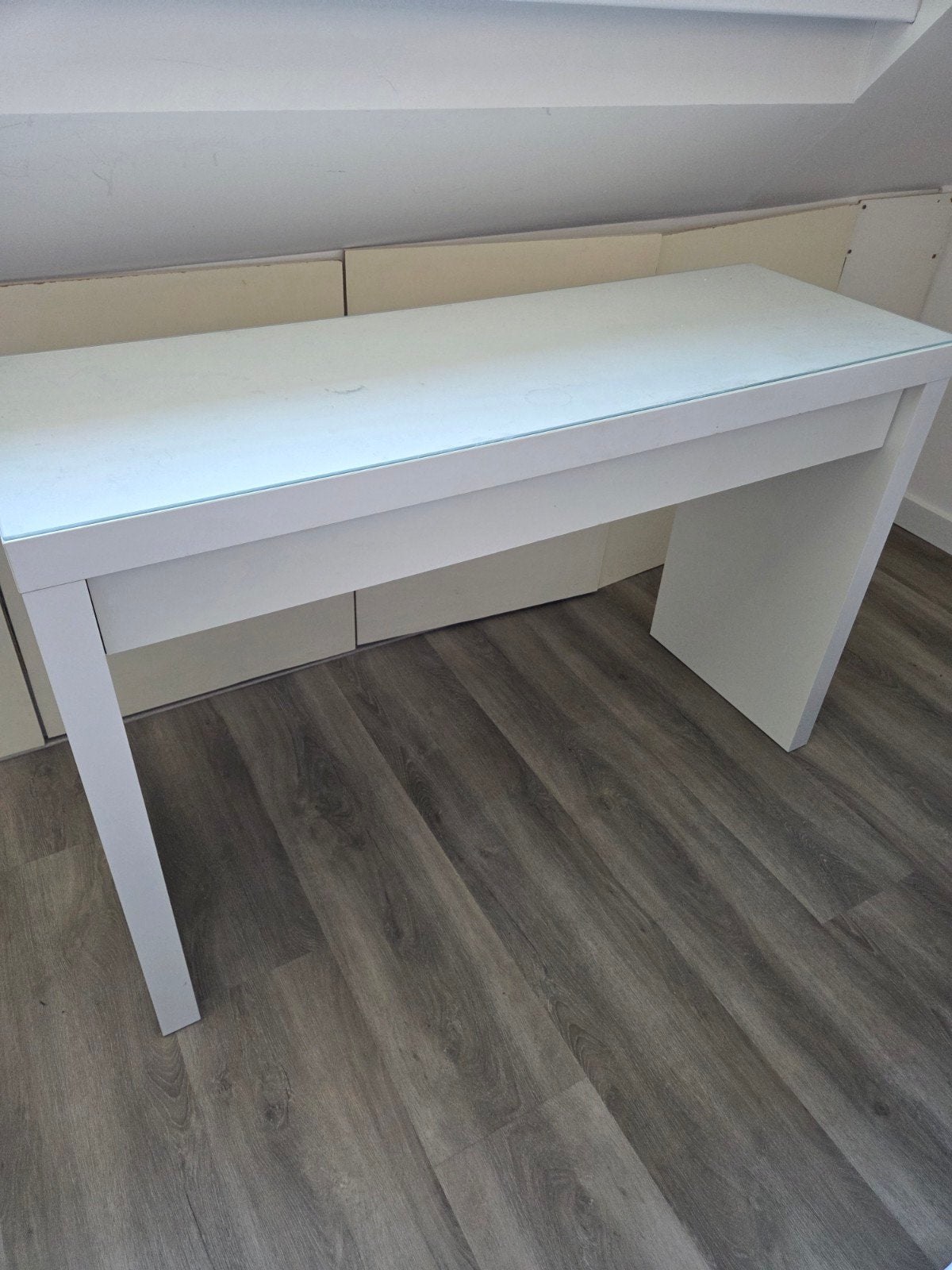 IKEA MALM Tafel - Wit, 120x41x78cm, Huis en Inrichting, Gebruikt, 100 tot 150 cm, Minder dan 50 cm, Ophalen of Verzenden