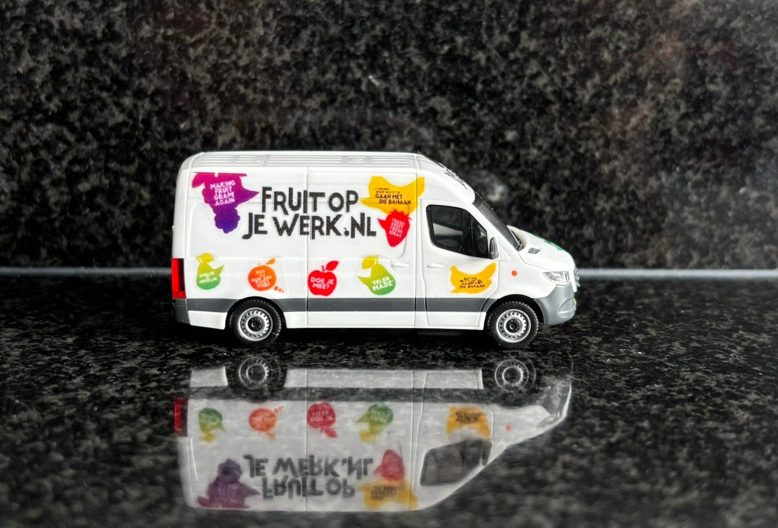 Decals transfer logo set Fruit op je werk bezorgbus 1:87 H0, Verzenden, Nieuw